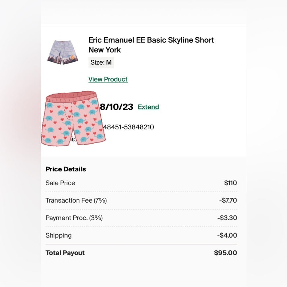 AUTHENTIC Eric Emanuel Shorts - Picture 5 of 5